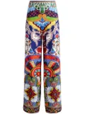 alice + olivia Athena Pants in multicolor polyester - Blue