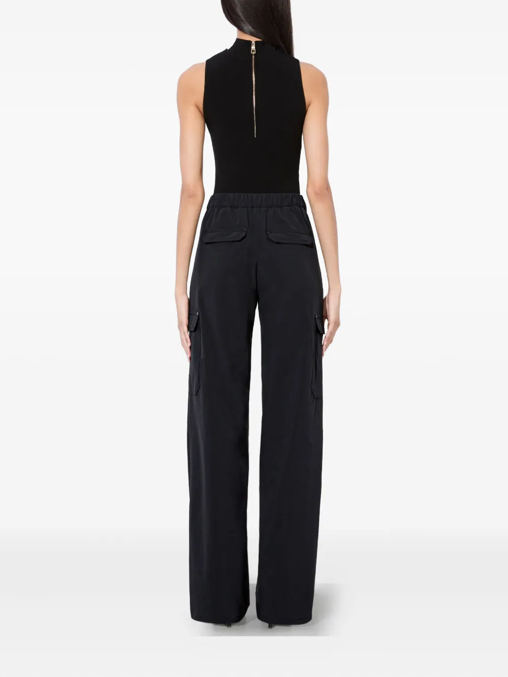 alice + olivia Milo cargo broek met wijde pijpen Zwart