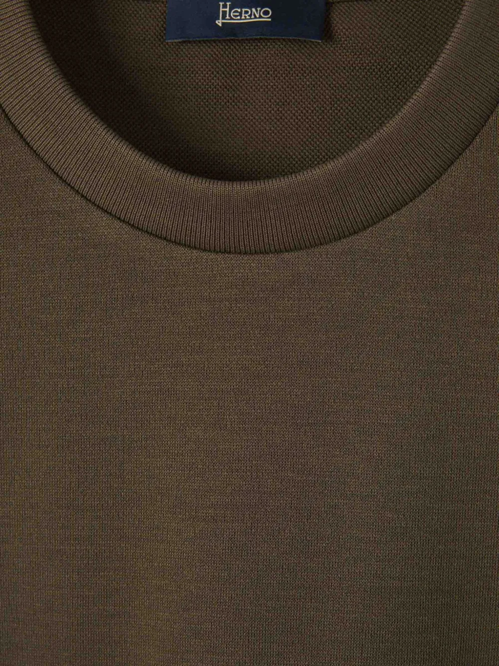 Herno T-shirt met logoplakkaat Groen