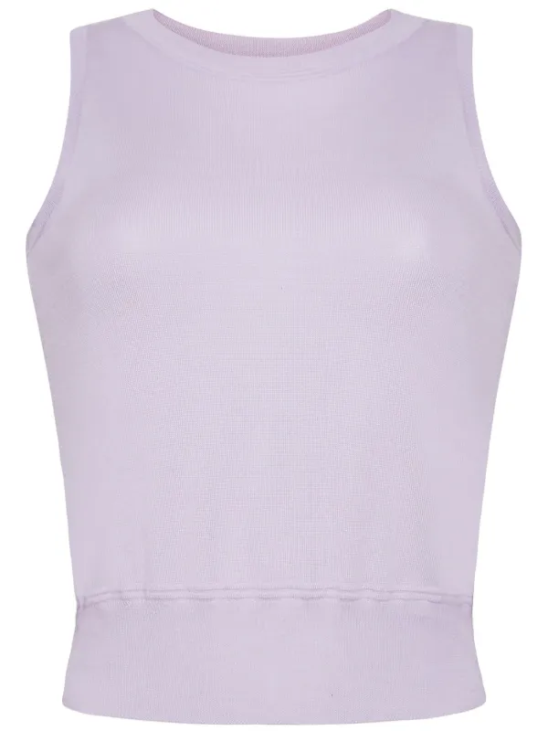 Adam Lippes Shell Fine-knit Top in Purple