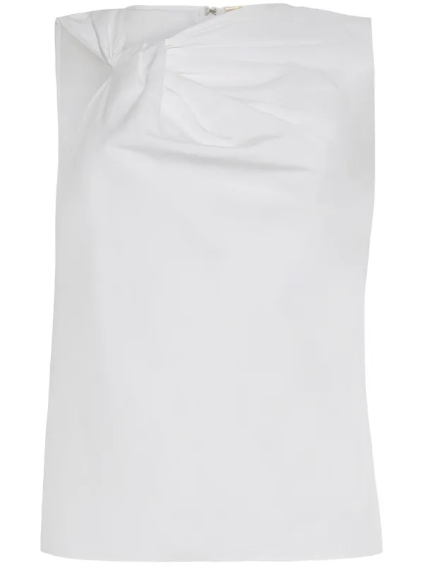 Adam Lippes Feyda Poplin Top in White