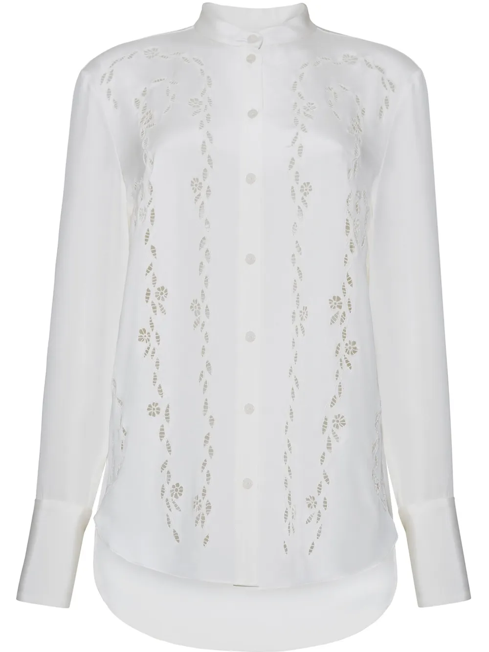 Adam Lippes Farrow zijden blouse Beige