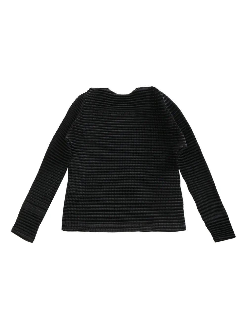 Issey Miyake pleated T-shirt - Zwart