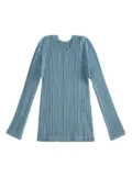 Pleats Please Issey Miyake pleated T-shirt - Blue