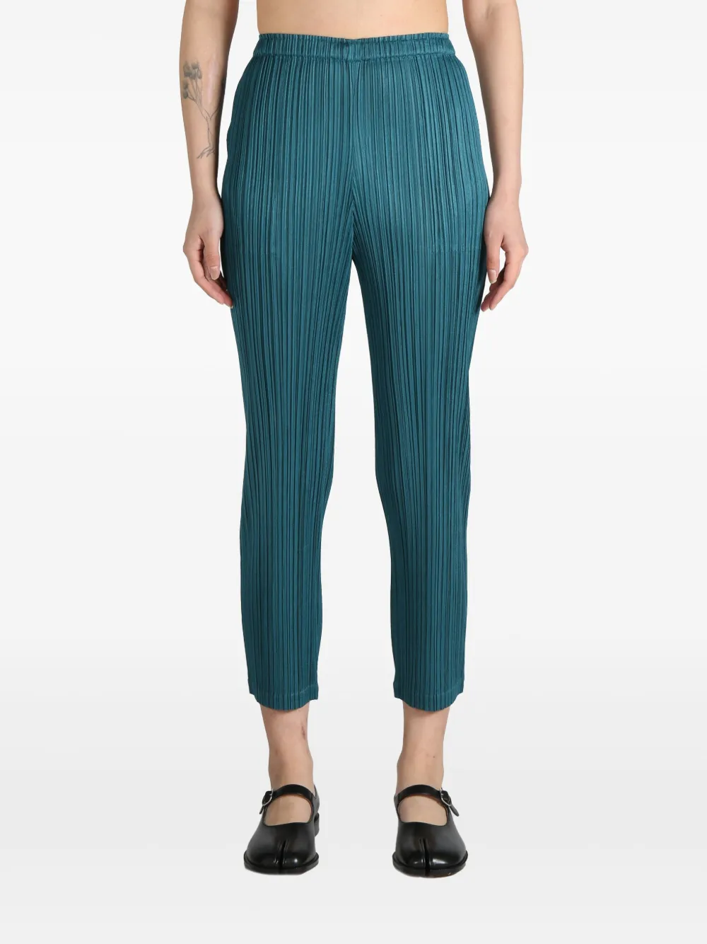 Pleats Please Issey Miyake pleated trousers - Blauw