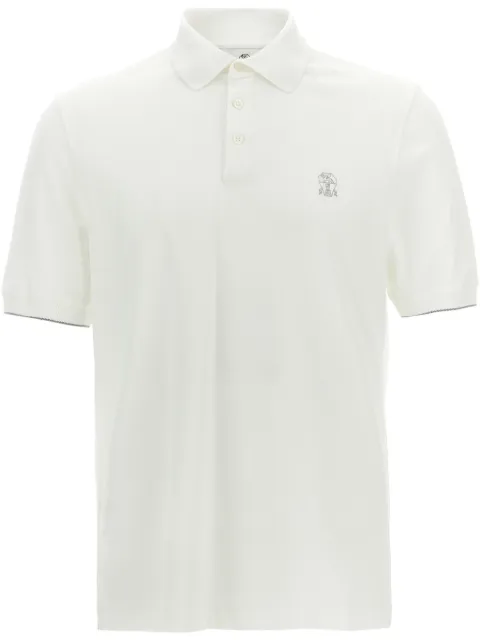 Brunello Cucinelli polo à logo imprimé