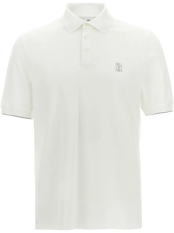 Brunello Cucinelli Camisa Polo Com Logo | Branco | FARFETCH BR