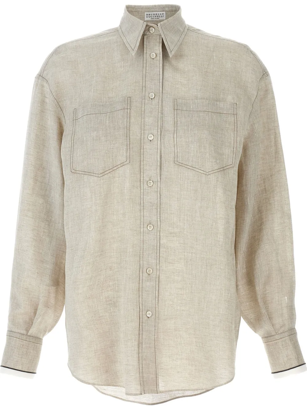 Brunello Cucinelli camisa de lino | neutro | Image 1