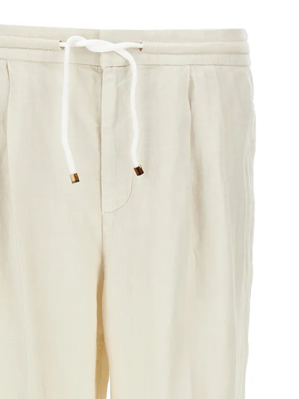 Brunello Cucinelli リネン パンツ | ホワイト | FARFETCH JP