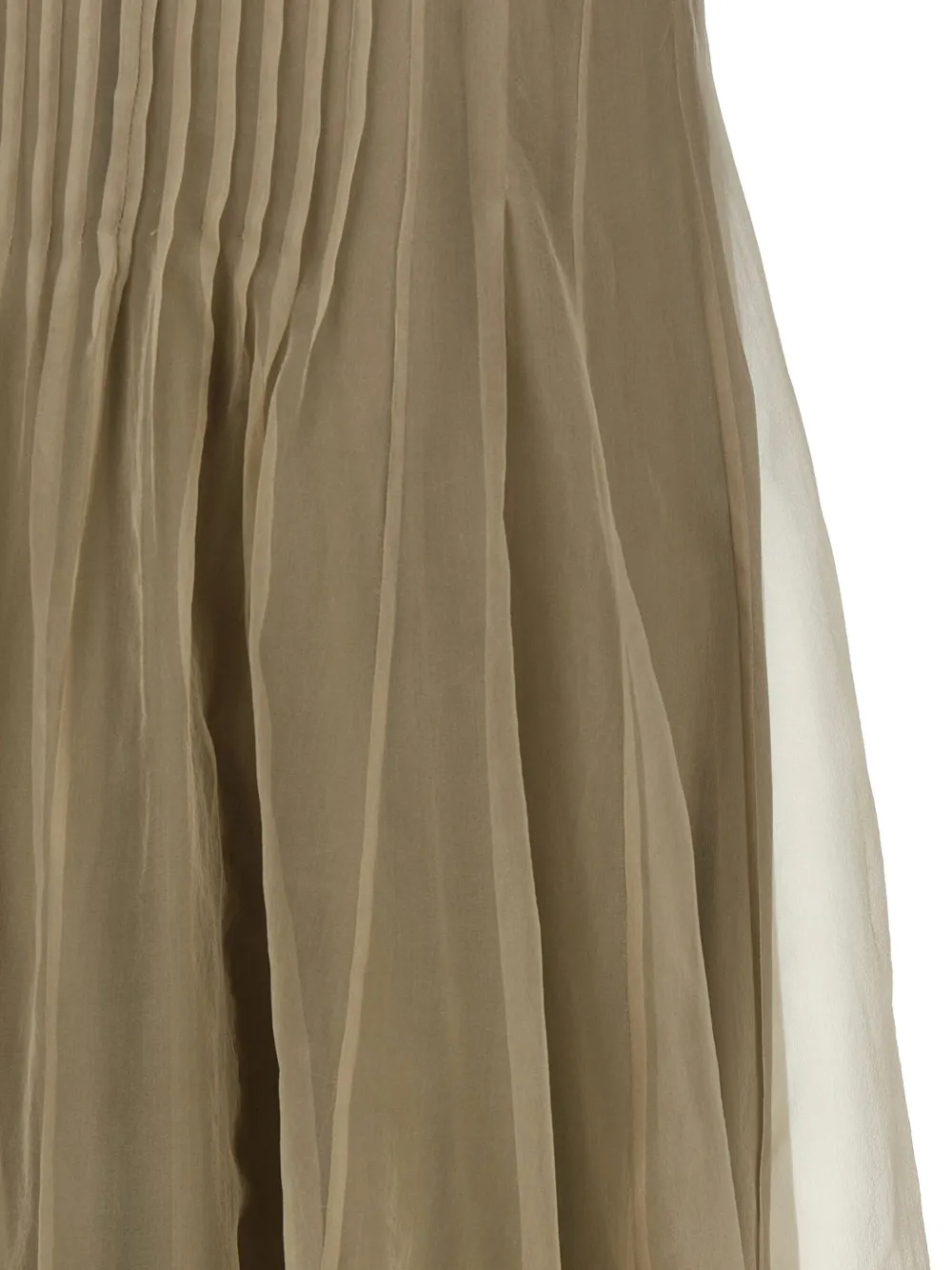Shop Brunello Cucinelli Silk Dress In Brown