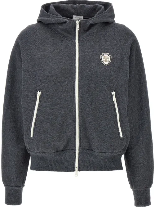 Hoodie à logo appliqué - Brunello Cucinelli - Modalova