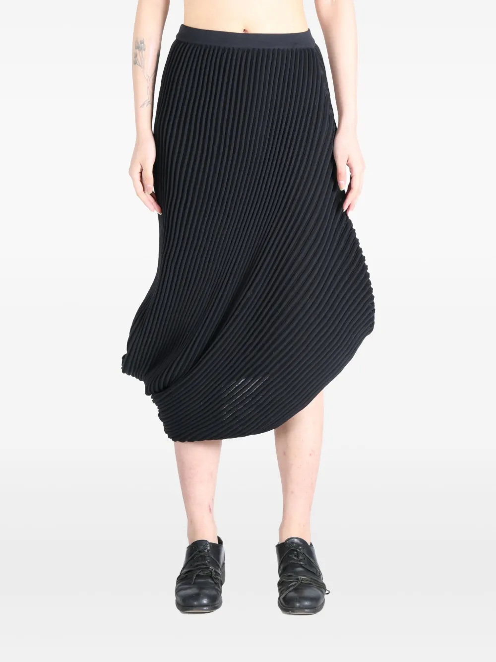 Issey Miyake asymmetric skirt - Zwart