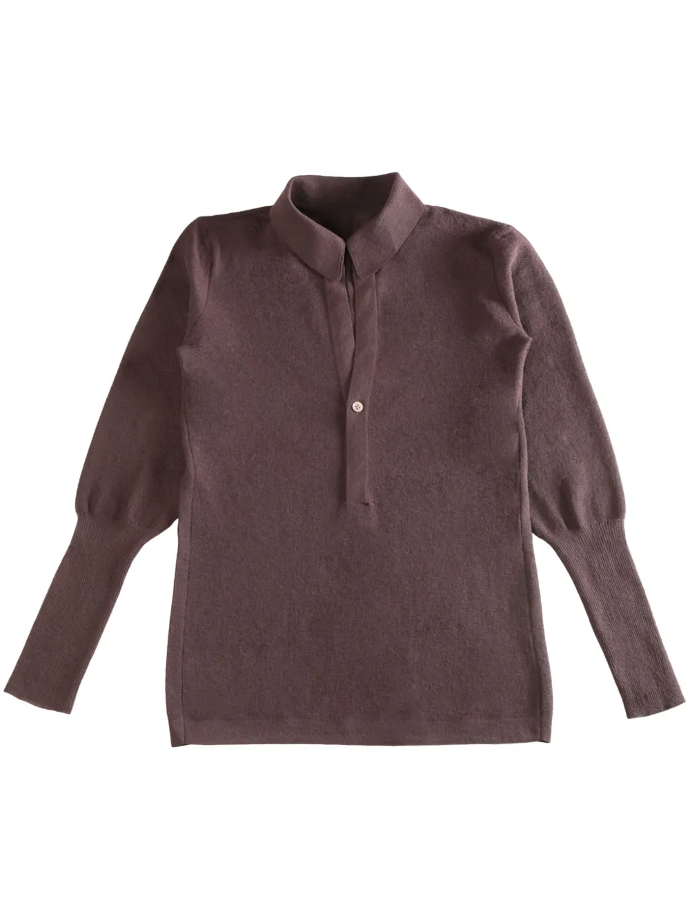 Issey Miyake wool polo top Bruin