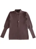 Issey Miyake wool polo top - Brown