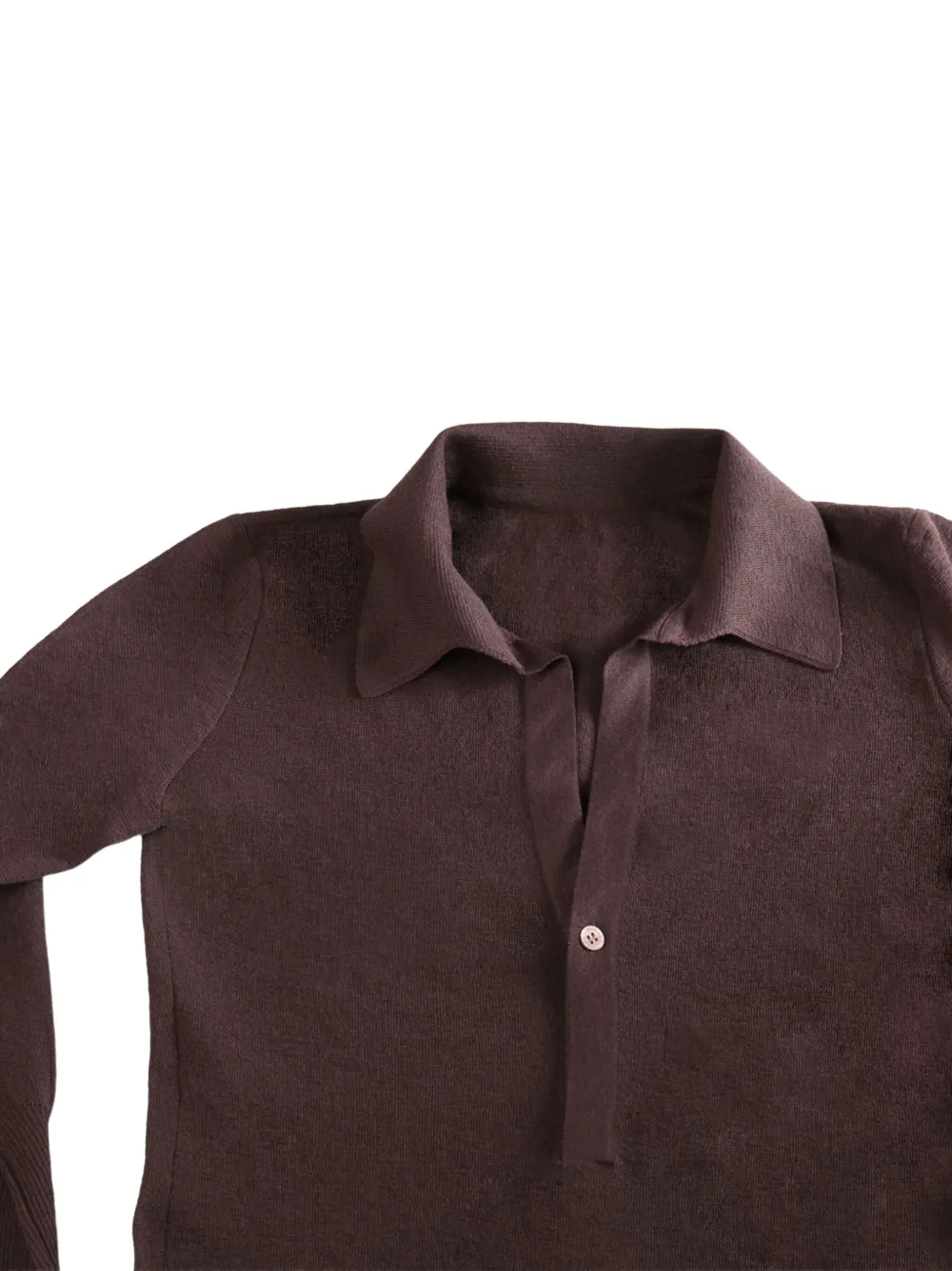 Issey Miyake wool polo top Bruin