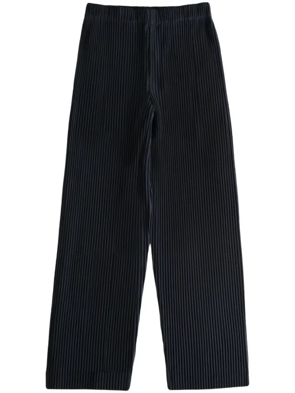 パンツ HOMME PLISSE ISSEY MIYAKE Pants Black 1 Homme Plissé Issey Miyake Bottoms 1 Pleated Straight Leg