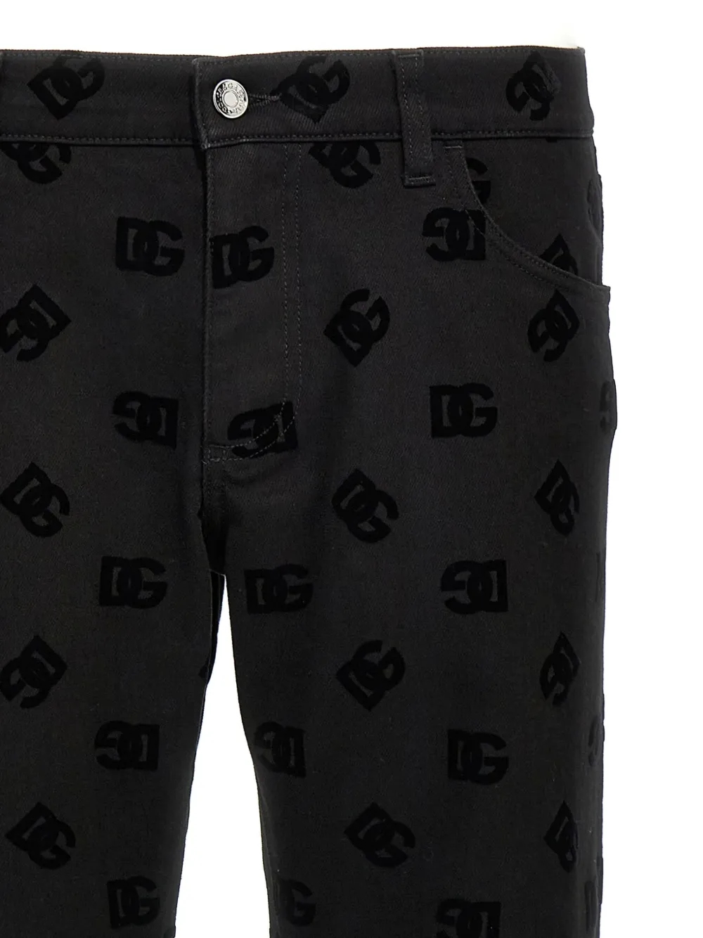 Dolce & Gabbana Jeans met logo-reliëf Zwart