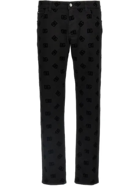 Dolce & Gabbana jeans con logo en relieve