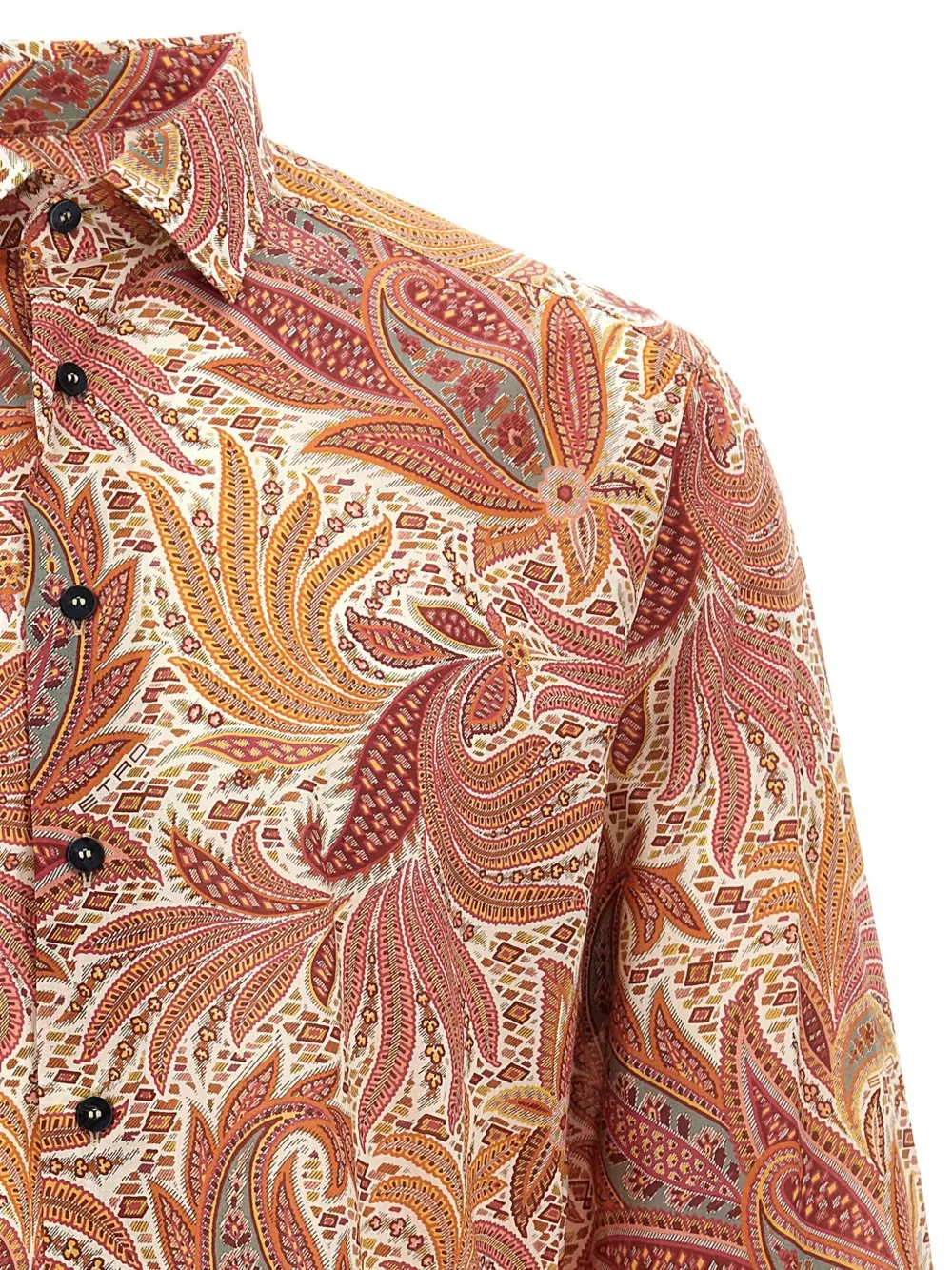 ETRO Overhemd met paisley-bloemenprint Bruin
