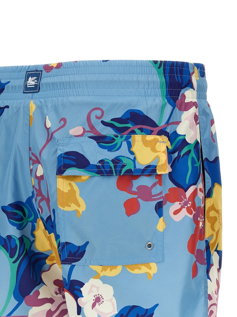 ETRO Zwembroek met bloemenprint Blauw