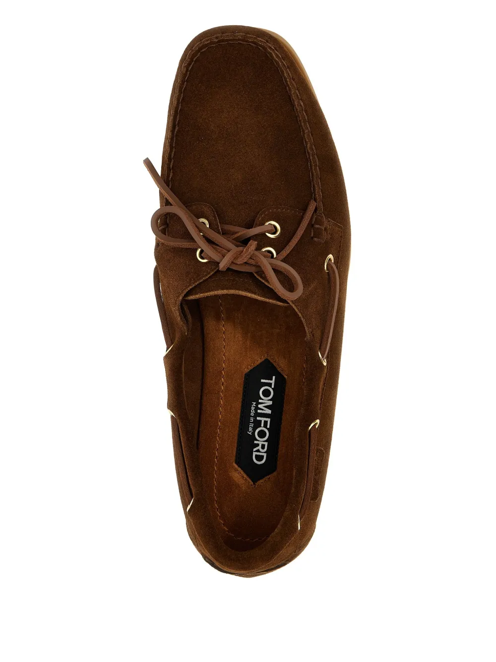 TOM FORD Robin suede boat shoes Brown