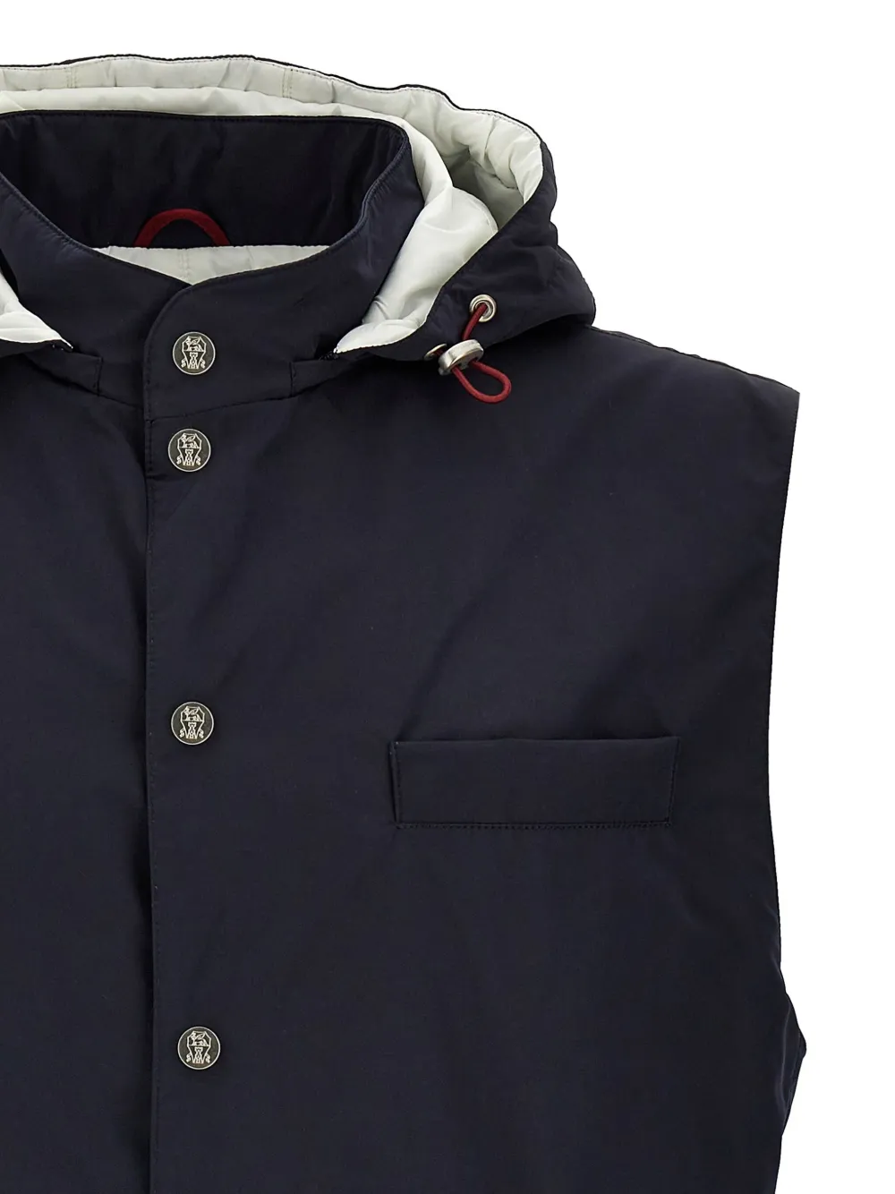 Brunello Cucinelli ^ waterafstotend gilet Blauw