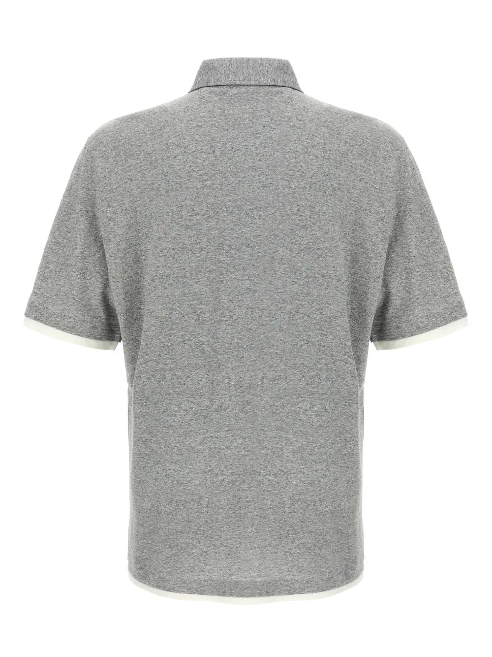 brunellocucinelli Brunello Cucinelli Poloshirt met gemêleerd effect - Grijs