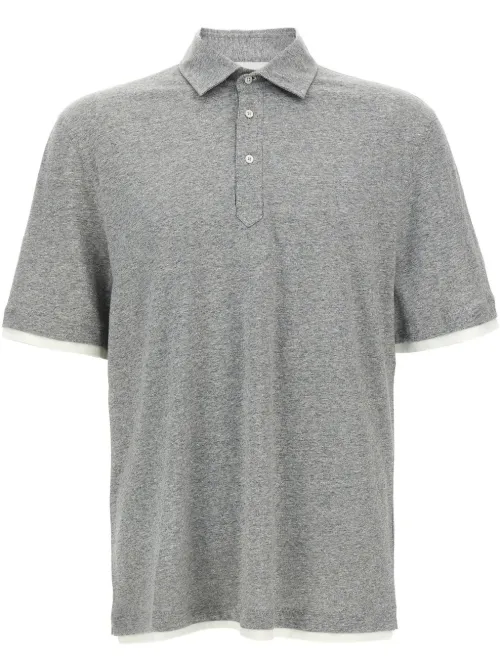 Polo à effet chiné - Brunello Cucinelli - Modalova