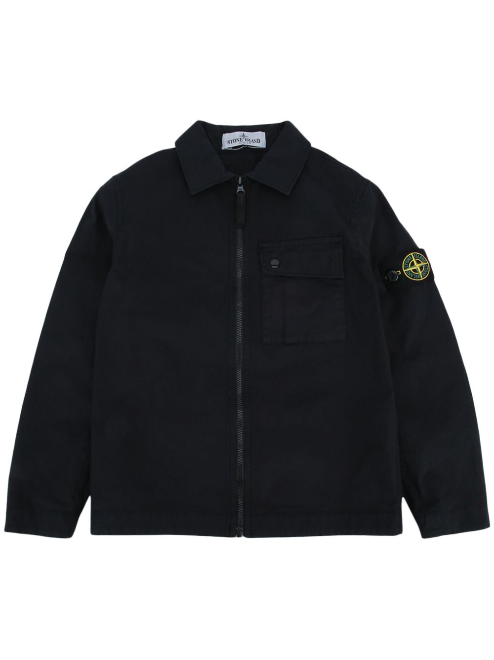 Stone Island Junior logo over-shirt Blauw