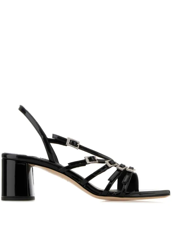 サンダル・ミュール LE SILLA Black leather Scarlet Kabir sandals 28199203_57650892_600.jpg