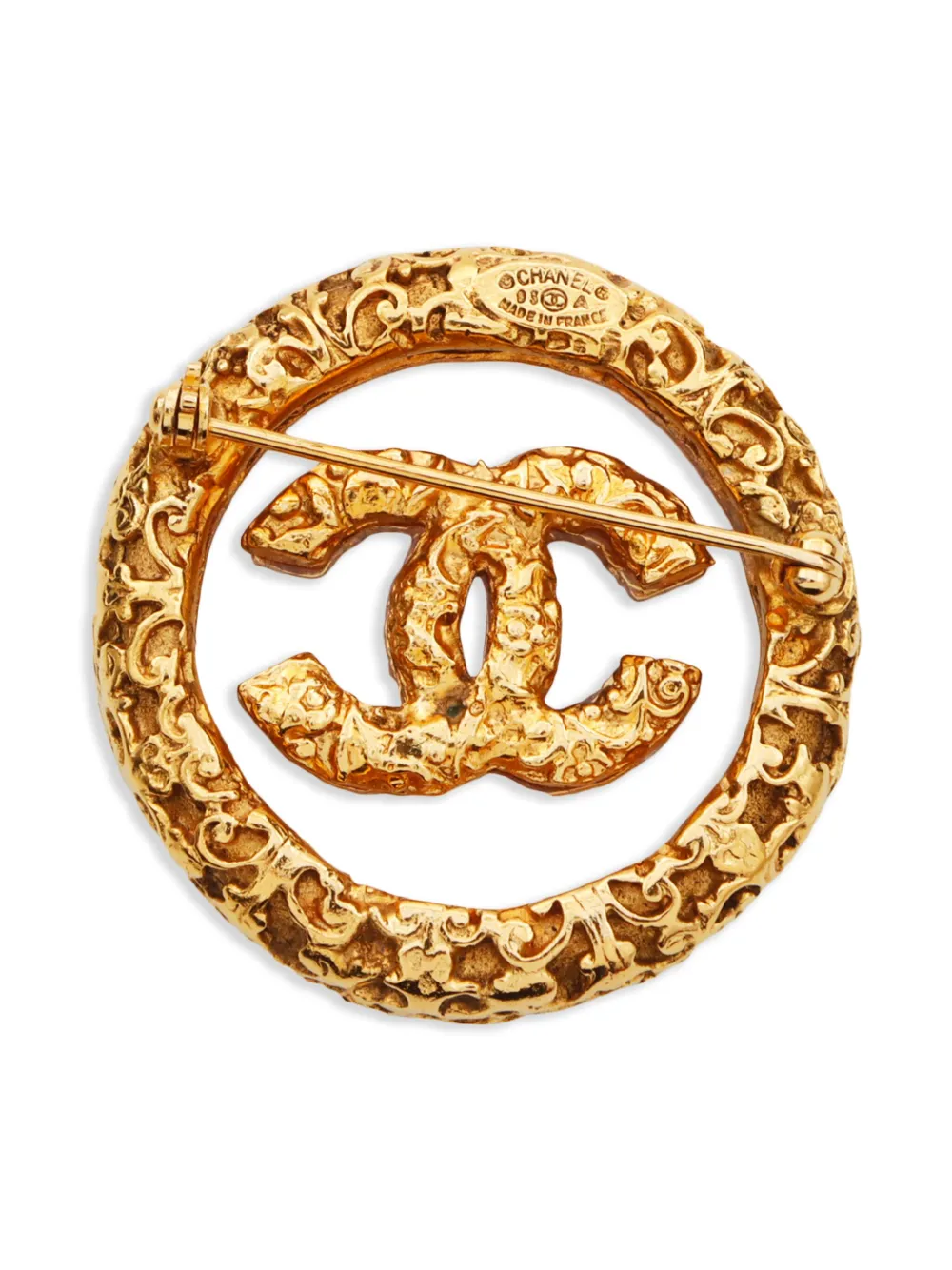 CHANEL Pre-Owned 1995s Magma CC Mark broche - Goud