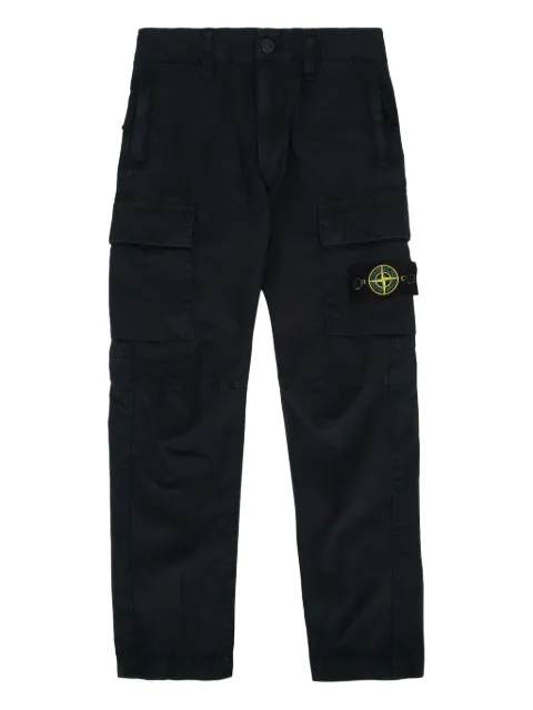 Stone Island Junior pantalones cargo con distintivo Compass