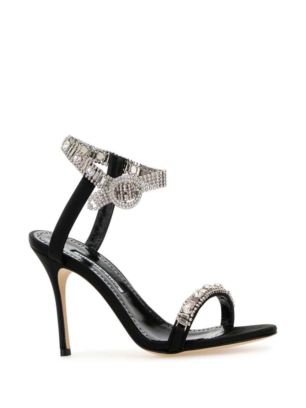 Manolo Blahnik 90 mm Asasan sandalen - Zwart