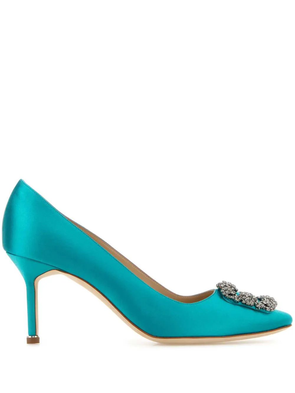 Manolo Blahnik 70mm Hangisi pumps Blue