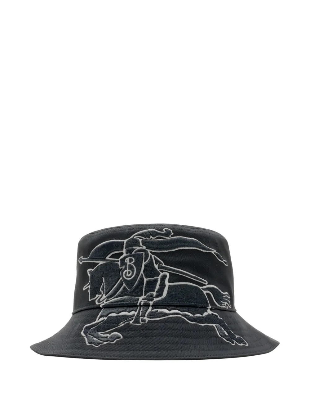 Burberry Ekd Cotton Bucket Hat In Grau