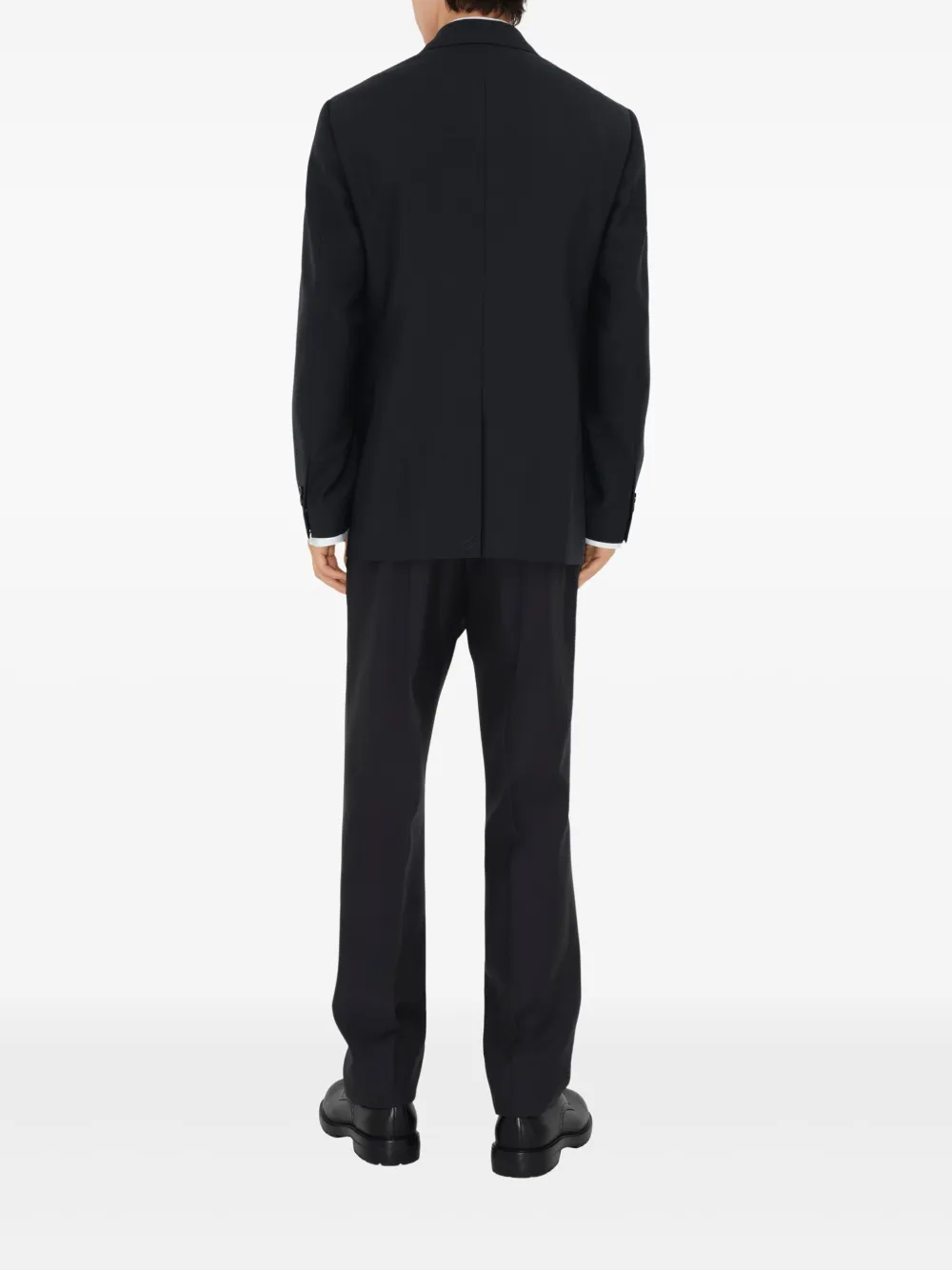 Burberry Wollen blazer met enkele rij knopen Blauw