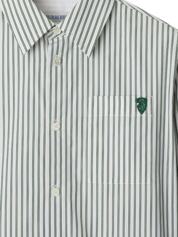 Burberry Striped Shirt | Green | FARFETCH