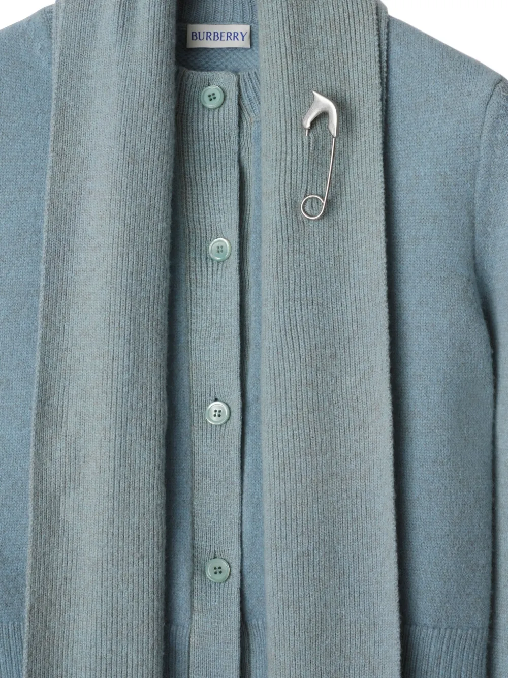 Burberry Vest met sjaaldetail Blauw