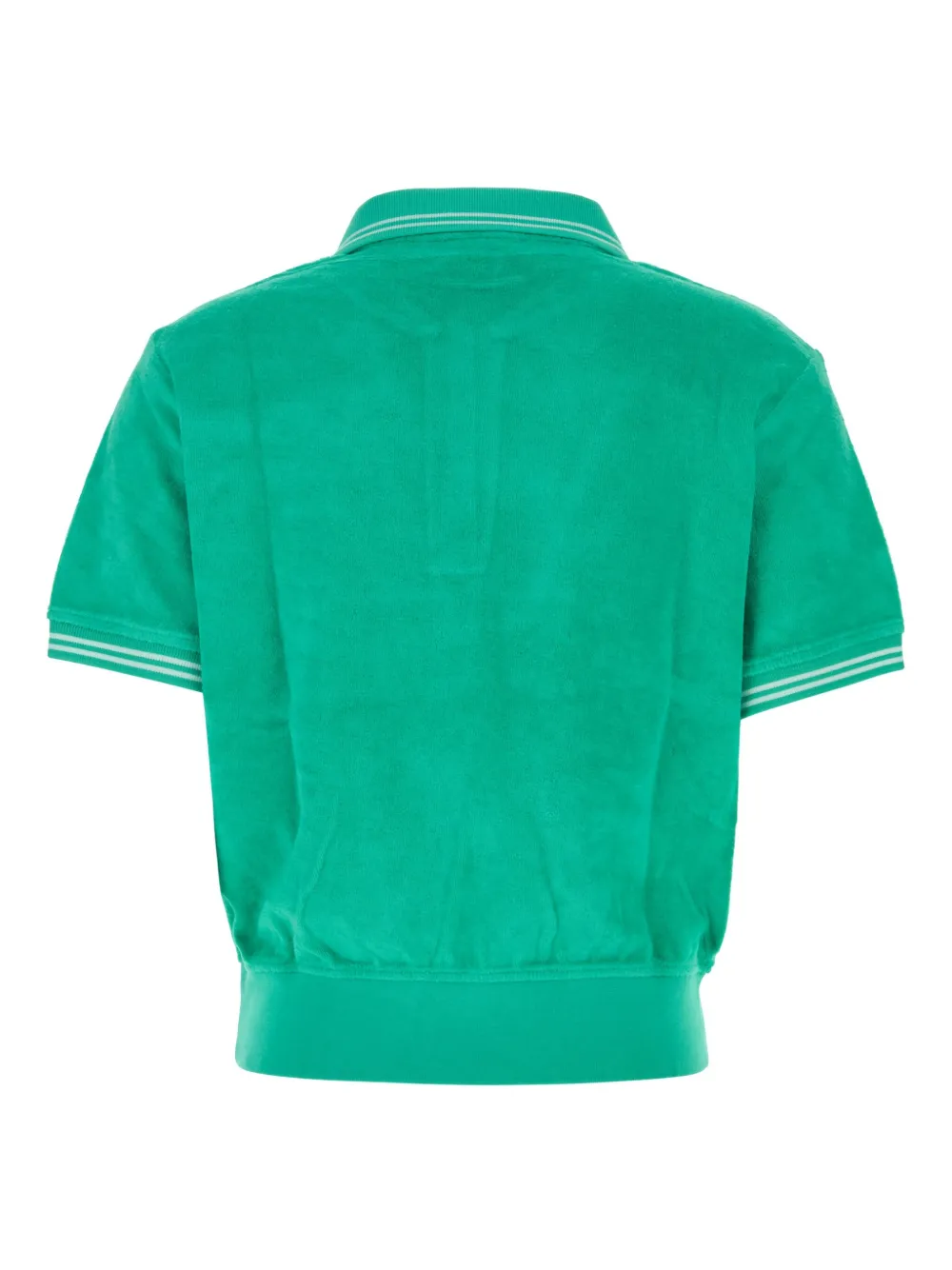 Sporty & Rich logo-embroidered polo top - Groen