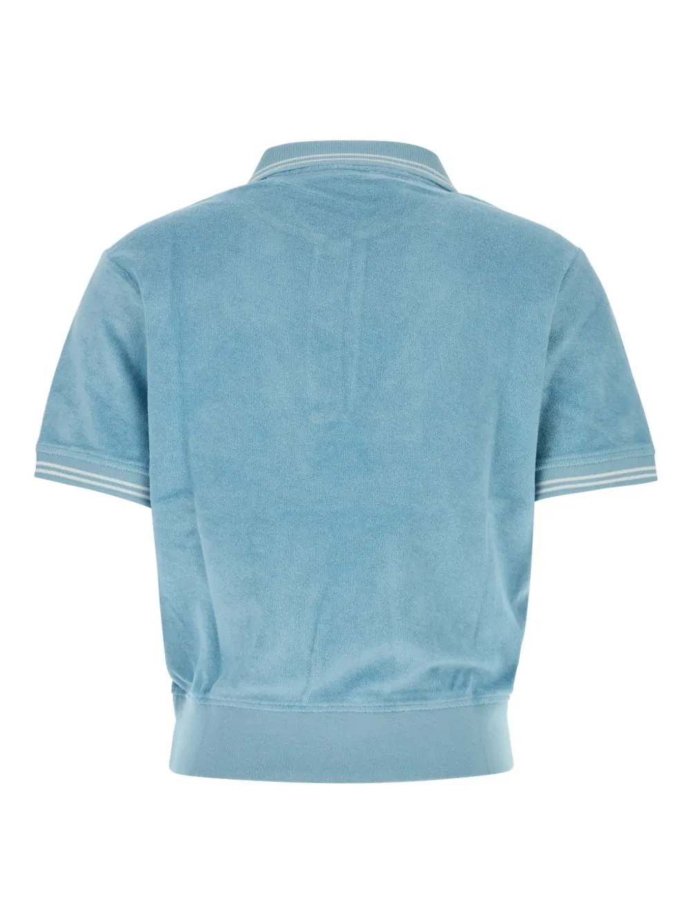 Sporty & Rich logo-embroidered polo top - Blauw