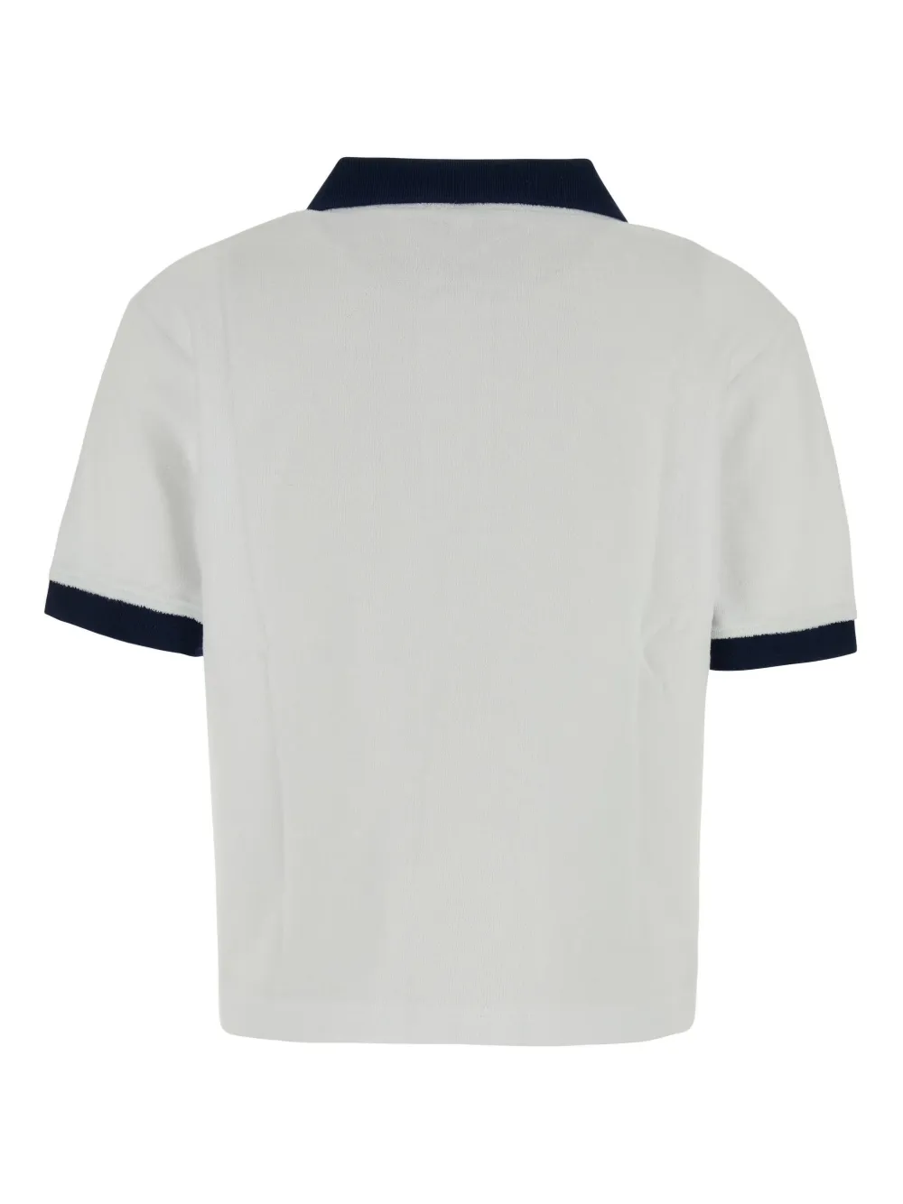 Sporty & Rich logo-embroidered polo top - Wit