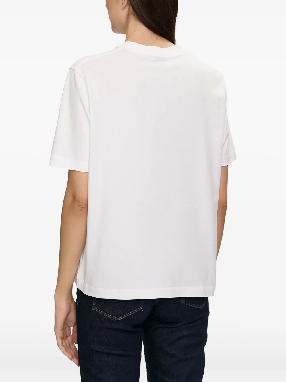 Tommy Hilfiger Crew-neck Logo-detail T-shirt In White