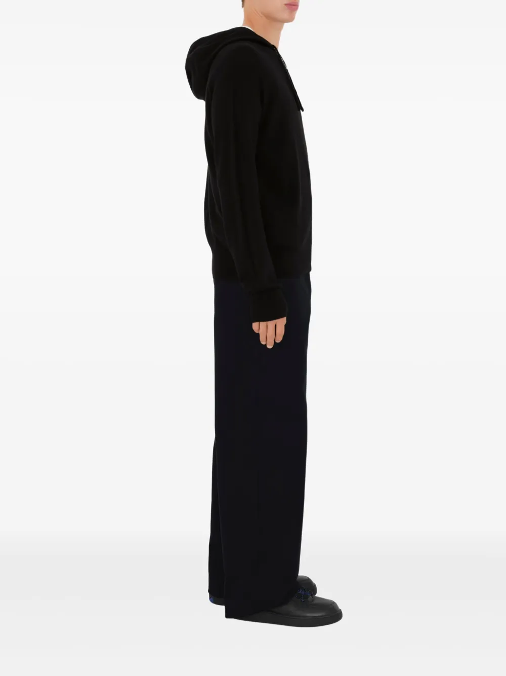 Burberry Hoodie met rits Zwart