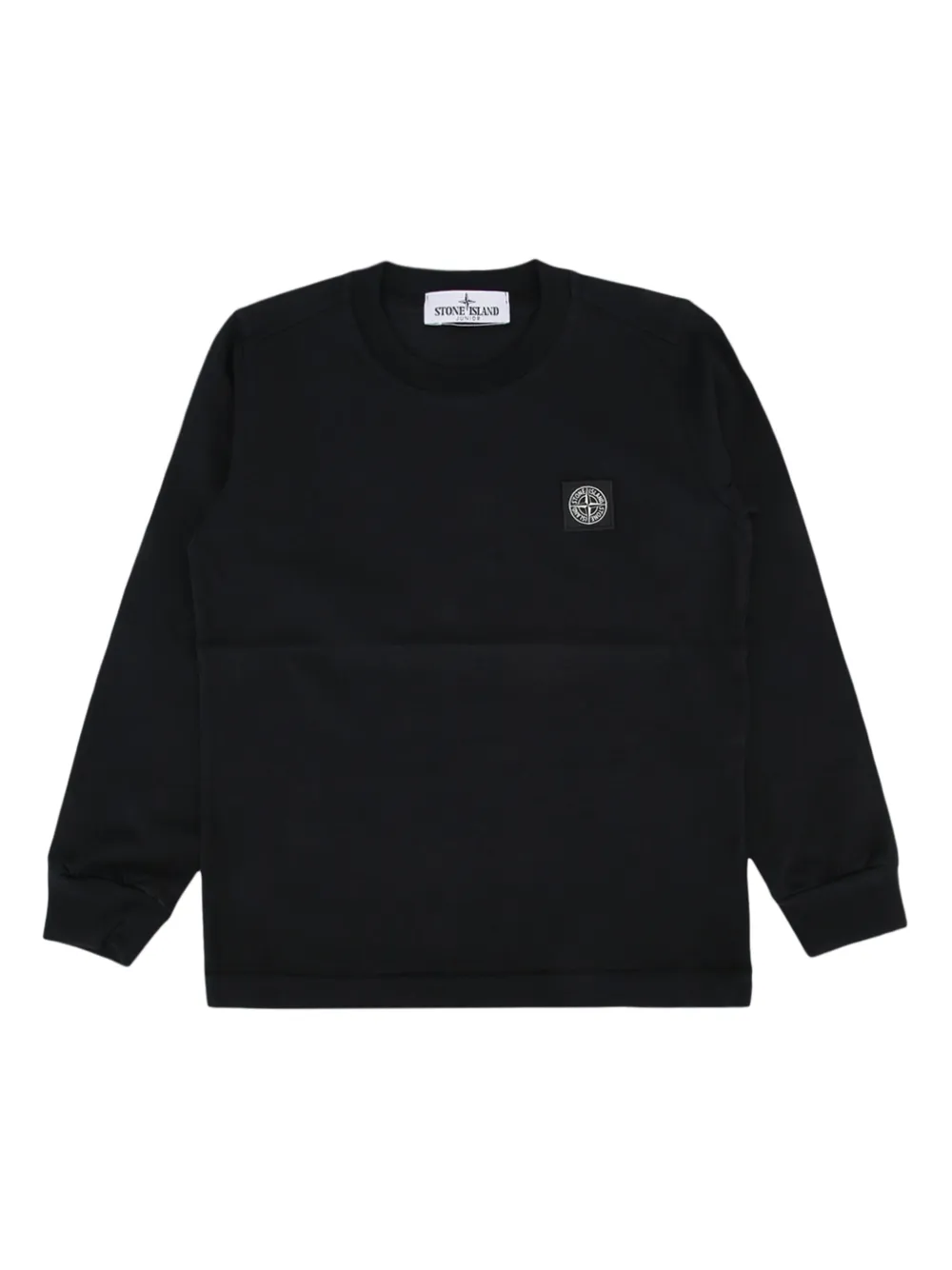 Stone Island Junior Katoenen T-shirt Zwart