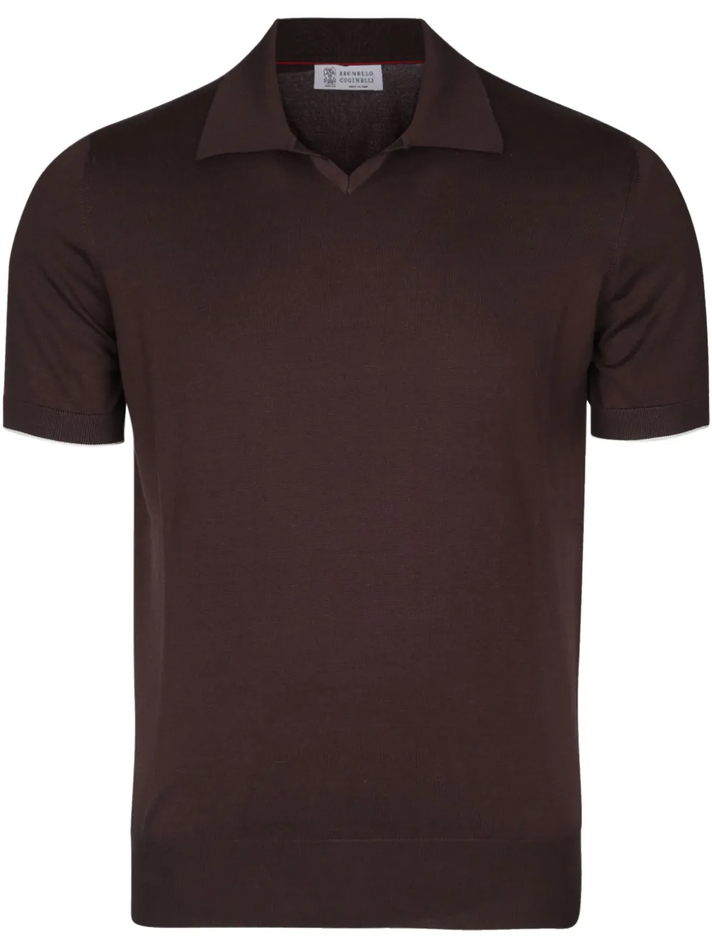 Brunello Cucinelli Katoenen poloshirt Bruin