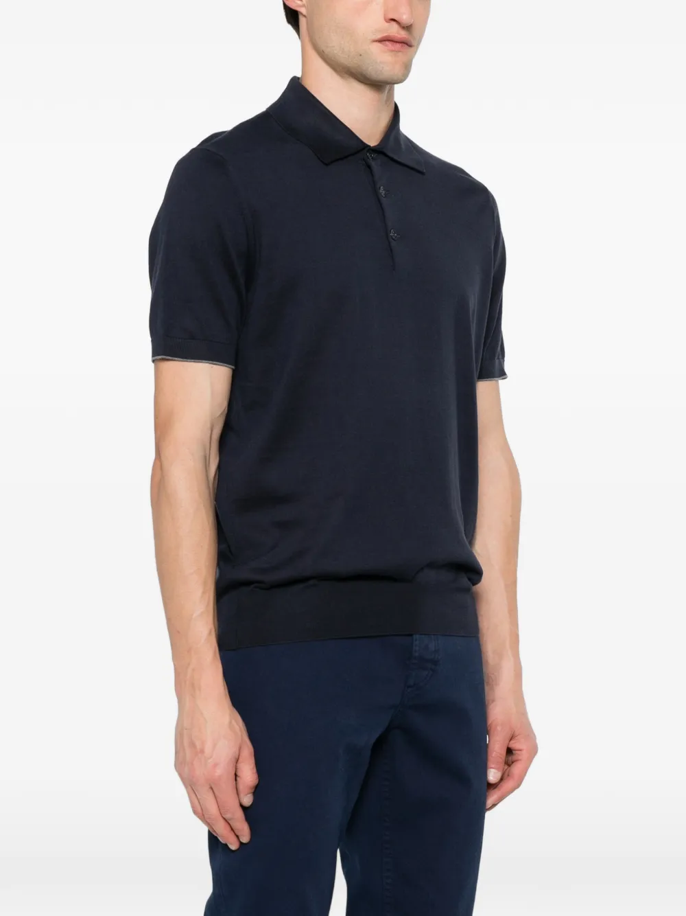 Brunello Cucinelli Katoenen poloshirt Blauw