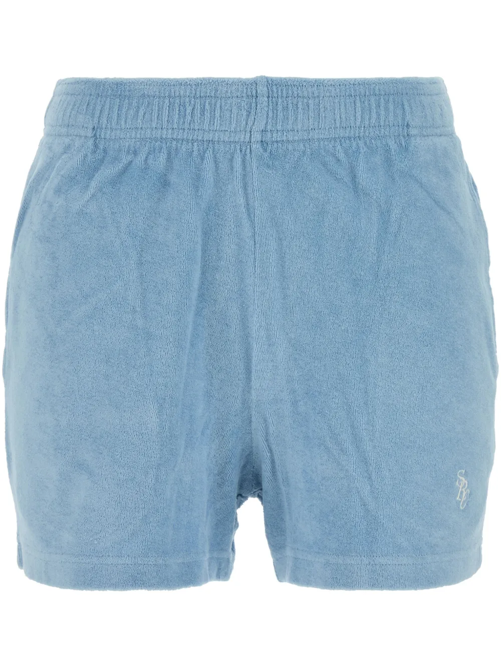 Sporty & Rich SRC velour shorts Blauw