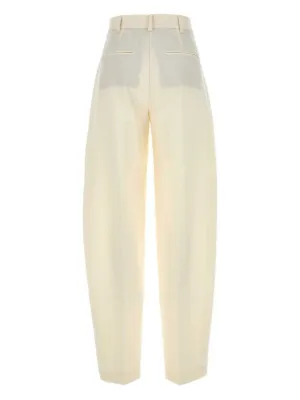 パンツ THE ANDAMANE Beige stretch polyester blend pant earthy_】ナイロンラインパンツ（その他パンツ）｜earthy