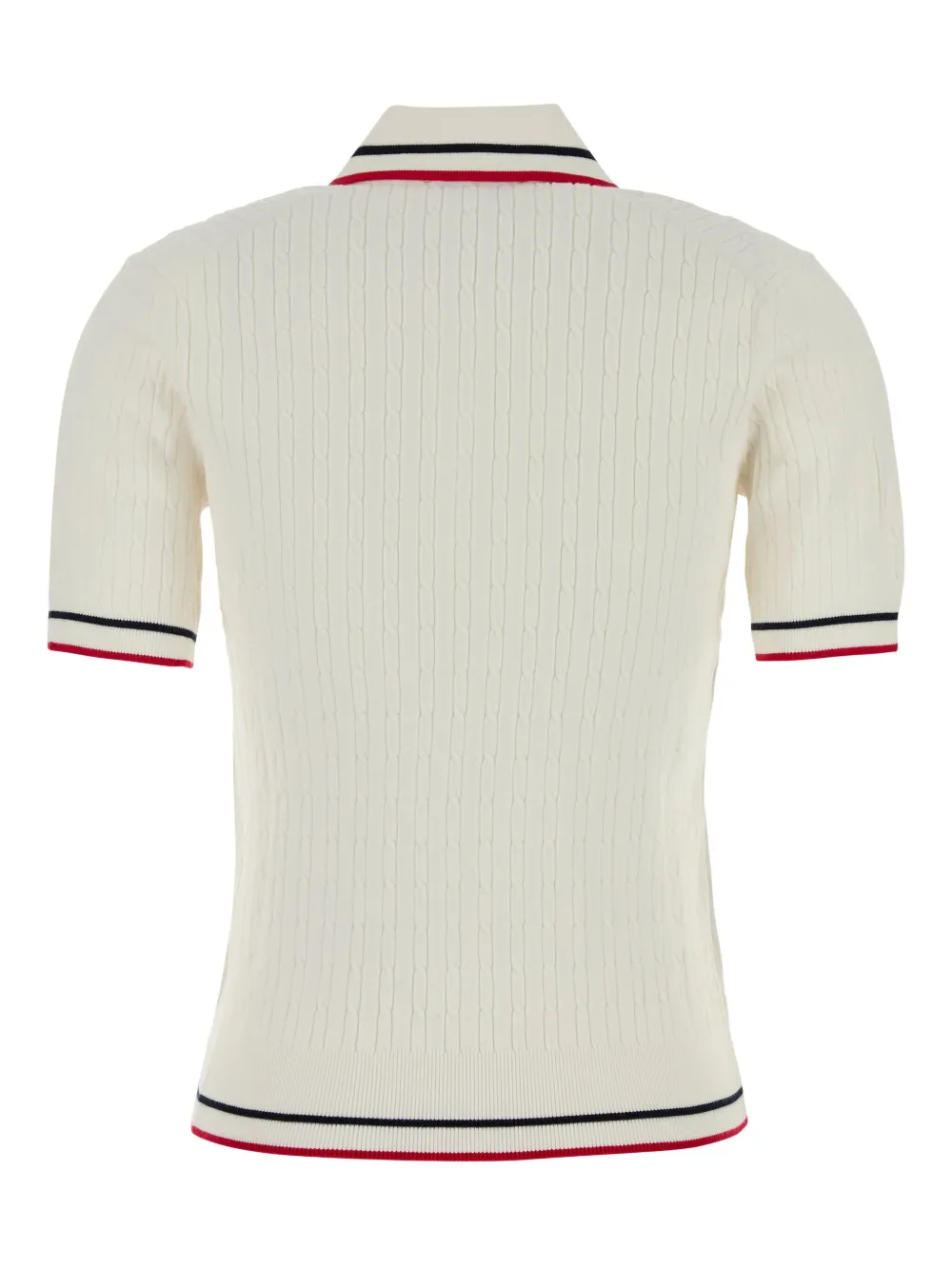 Sporty & Rich logo-embroidered polo top - Wit