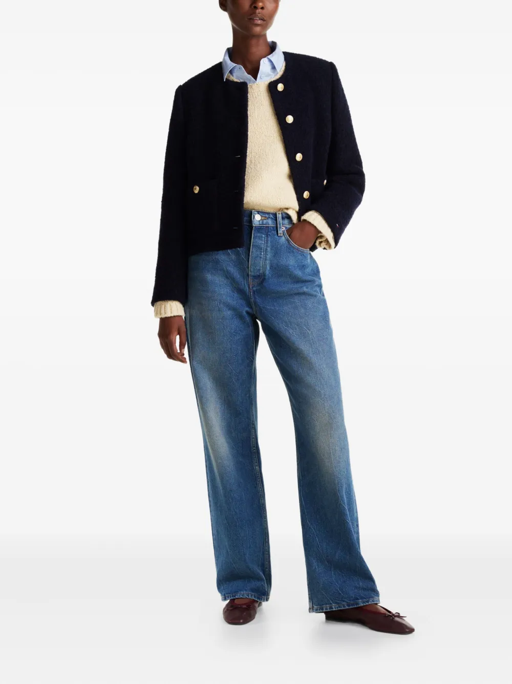 Tommy Hilfiger whiskering-effect jeans - Blauw